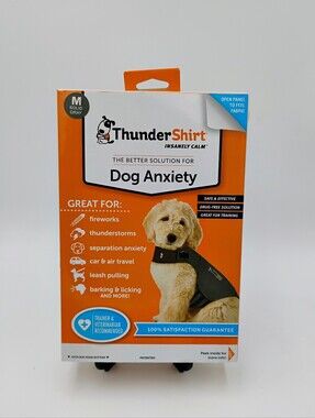 Thundershirt Solid Gray Calming Dog Shirt For Anxiety Size Medium